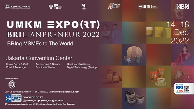 ไลฟ์สไตล์ - เดินหน้าสร้างอินโดนีเซียที่ยั่งยืน มหกรรมแสดงสินค้า UMKM EXPO(RT) BRILIANPRENEUR 2022 เปิดเวทีสำหรับ MSME รวม 500 รายที่คัดสรรมาอย่างดี