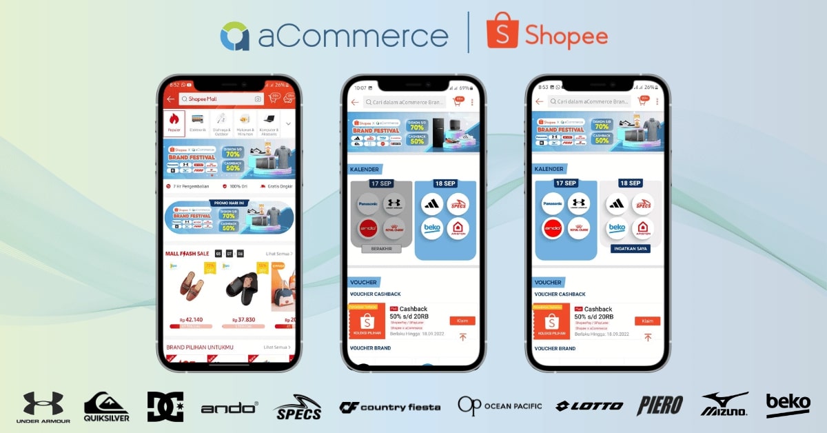 ข่าวธุรกิจ, สังคม - aCommerce Indonesia Enlivens Shopee Brand Festival, Supports Brand Client Sales