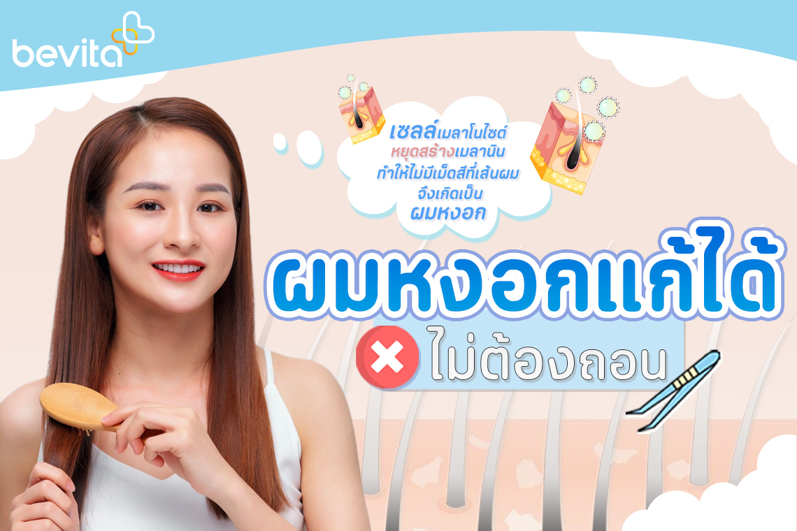 ข่าวสุขภาพ - ผมหงอกแก้ได้ไม่ต้องถอน พร้อมเคล็ดลับวิธีแก้ผมหงอก