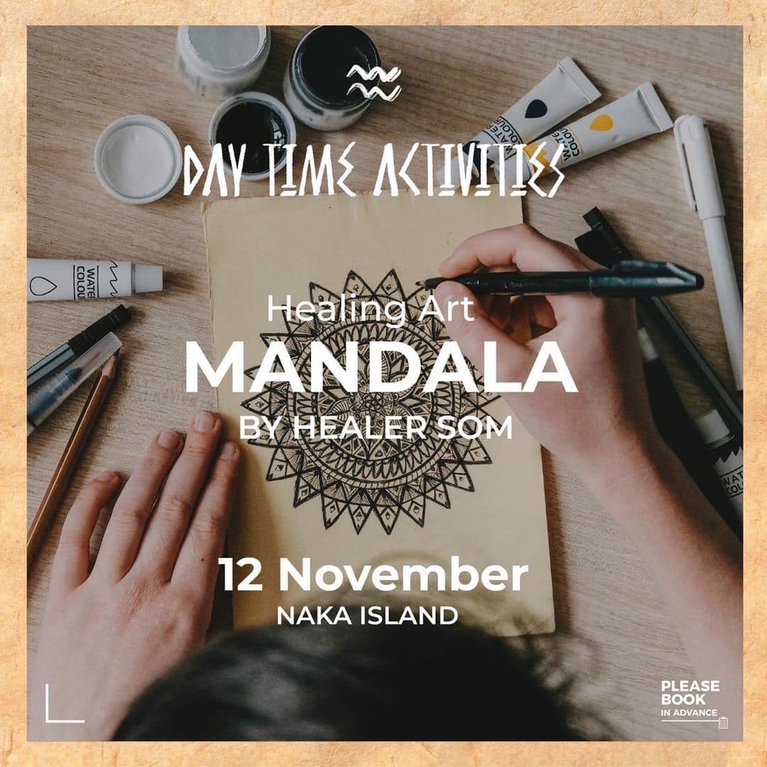 งานอีเว้นท์ - กิจกรรม วาดมันดาลา   Mandala Mindful Art Workshop on the Island  by Srisom Art Healing Studio Phuket the center of Art Therapy  & Reiki Healing in phuket thailand,