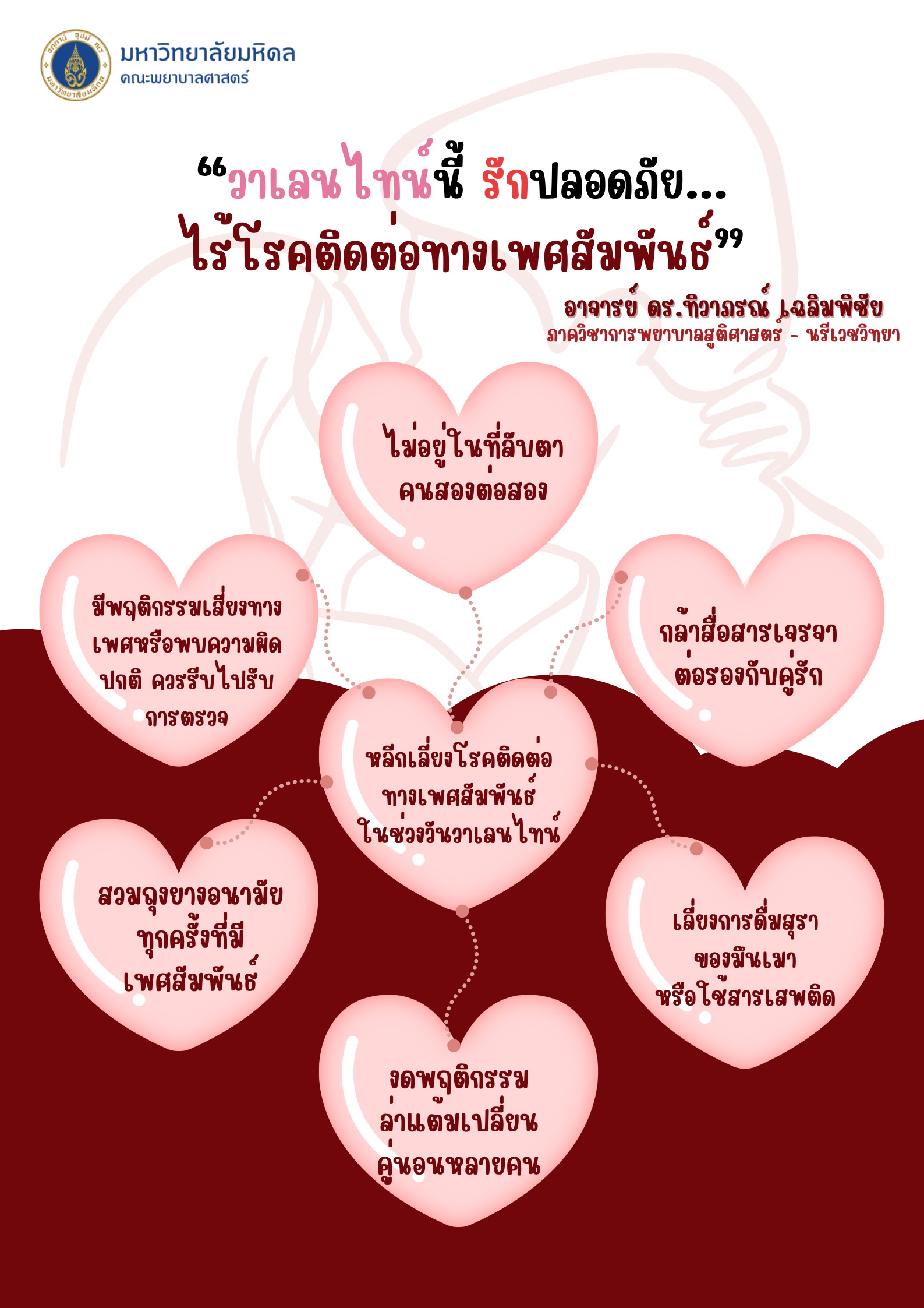 ข่าวสุขภาพ - พยาบาลมหิดล แนะ วาเลนไทน์นี้ รักปลอดภัย...ไร้โรคติดต่อทางเพศสัมพันธ์