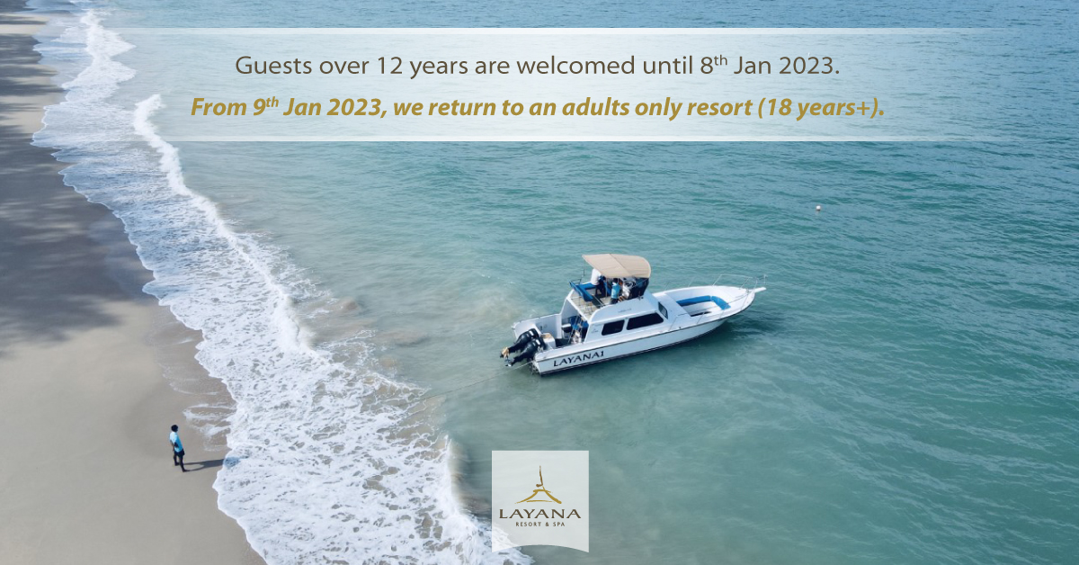 Layana Resort & Spa Revises Age Policy  and Returns to Adults-Only Resort