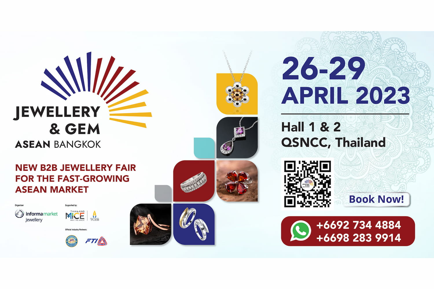 ข่าวงานอีเว้นท์ - Jewellery & Gem ASEAN Bangkok 2023 ที่สุดของงานแสดงสินค้าอัญมณีและเครื่องประดับของโลก พร้อมจัดครั้งแรกในประเทศไทย