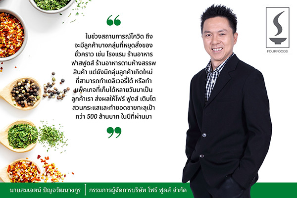 ข่าวธุรกิจ, สังคม - โฟร์ ฟูดส์ เดินหน้ายกระดับคุณภาพการผลิตขั้นสูงสุด แต่ยังคงราคาเดิม พร้อมทุ่มทุนกว่า 40 ล้าน ขยายโรงงานใหม่รองรับธุรกิจเกิดใหม่