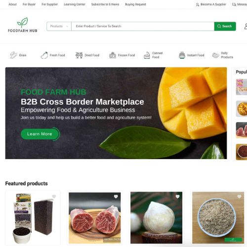 ข่าวธุรกิจ, สังคม - Food Farm Hub introduces a Cross-Border B2B Food and Agriculture Marketplace