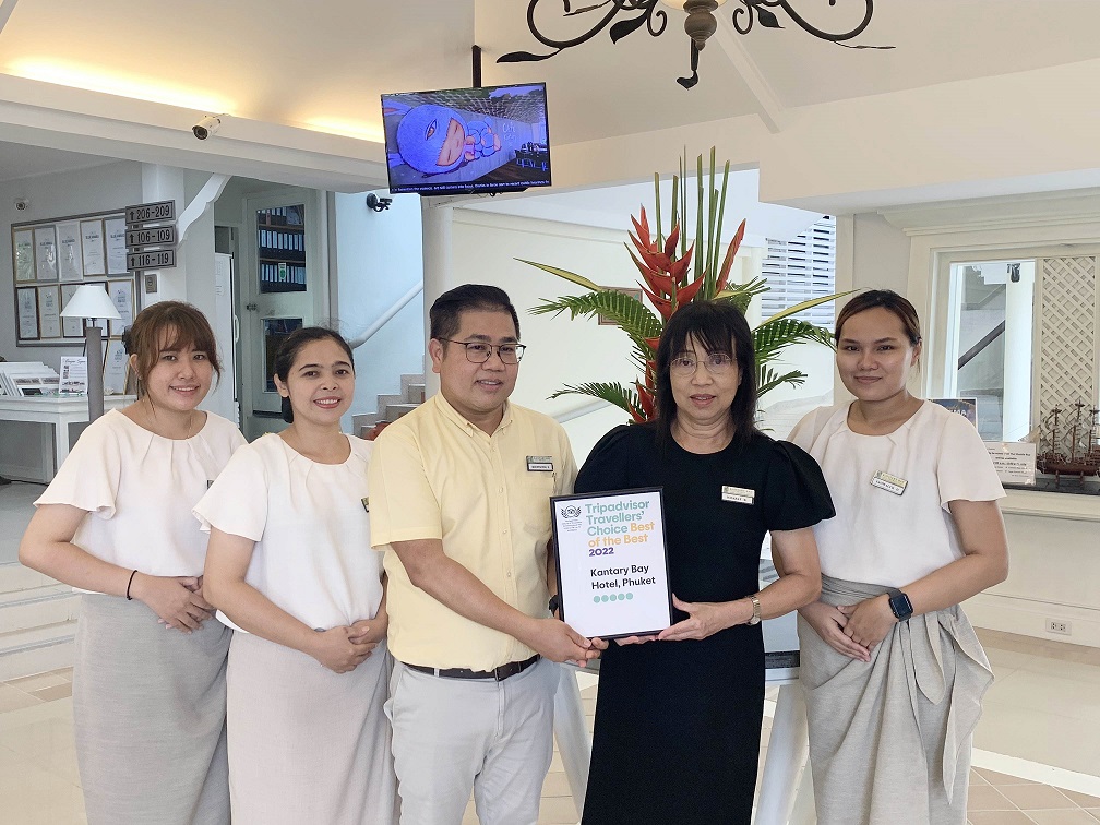 Kantary Bay Hotel, Phuket is Awarded  the Certificate of ?Travelers? Choice? from TripAdvisor Awards 2022