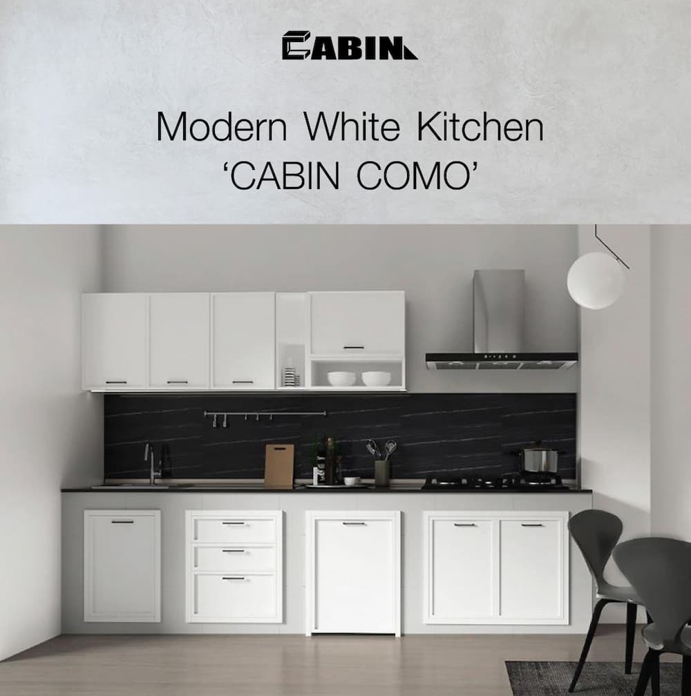 ข่าวสินค้า, บริการ - Modern White Kitchen CABIN COMO ชุดครัวบิ้วอินโทนขาว สุดคลีน?ในสไตล์โมเดิร์น จากโฮมโปร