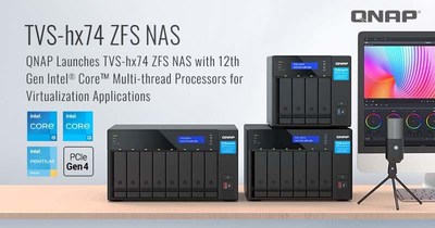 ข่าวไอที - QNAP เปิดตัว ZFS NAS รุ่น TVS-hx74 ที่รองรับ 2.5GbE มาพร้อมโปรเซสเซอร์ 12th Gen Intel Core แบบมัลติเธรดสำหรับการจำลองคอมพิวเตอร์เสมือน